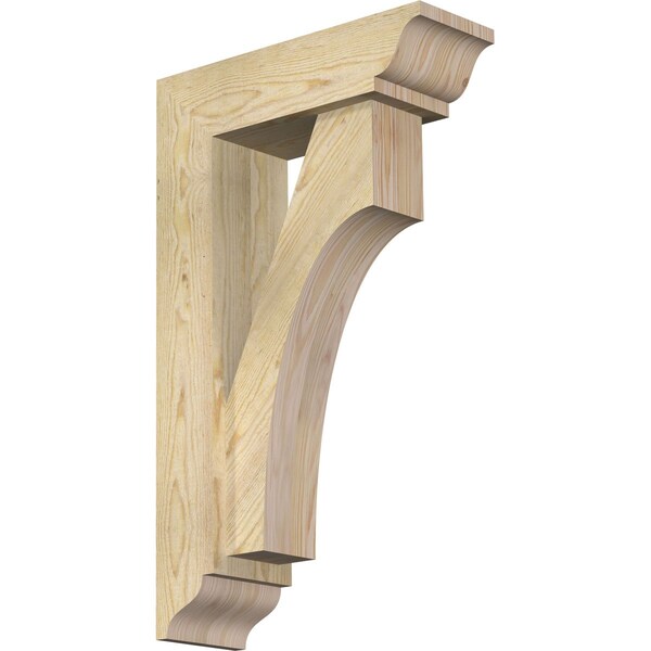 Ekena Millwork Westlake Traditional Rough Sawn Bracket w/ Offset Brace, Douglas Fir, 6"W x 18"D x 30"H BKT0604X18X30WTL01RDF - main